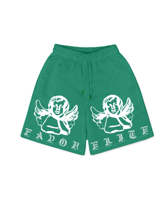 FAVORED BY ANGELS BASKETBALL SHORT - MINT GREEN